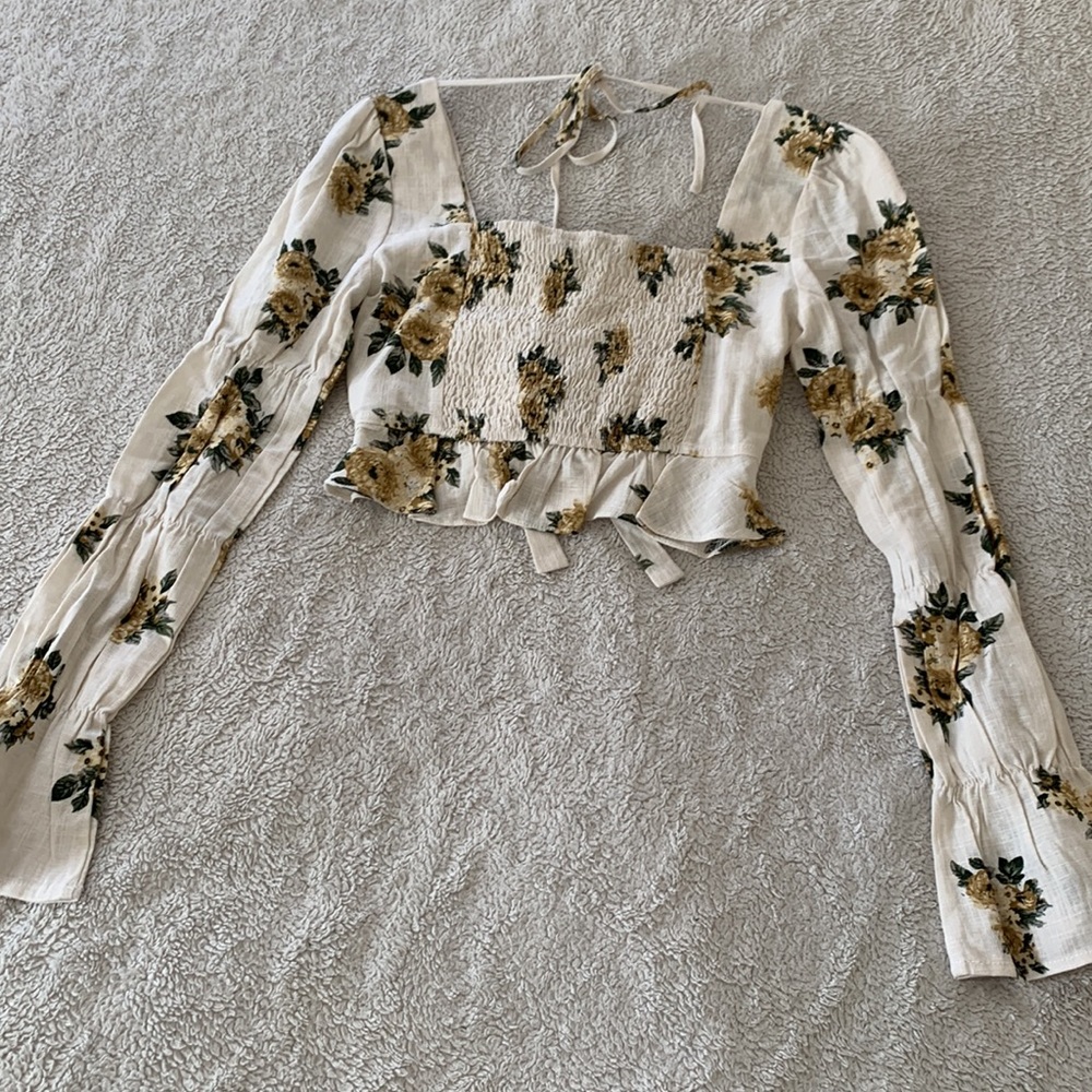 Lulus | Spring On Linen Blend Top - Picture 4 of 6